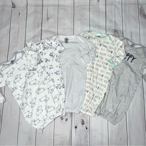 Gerber Other - Bundle of 5 Long Sleeve Night Gowns - Gerber Baby Neutral Baby Size 0-6 Months